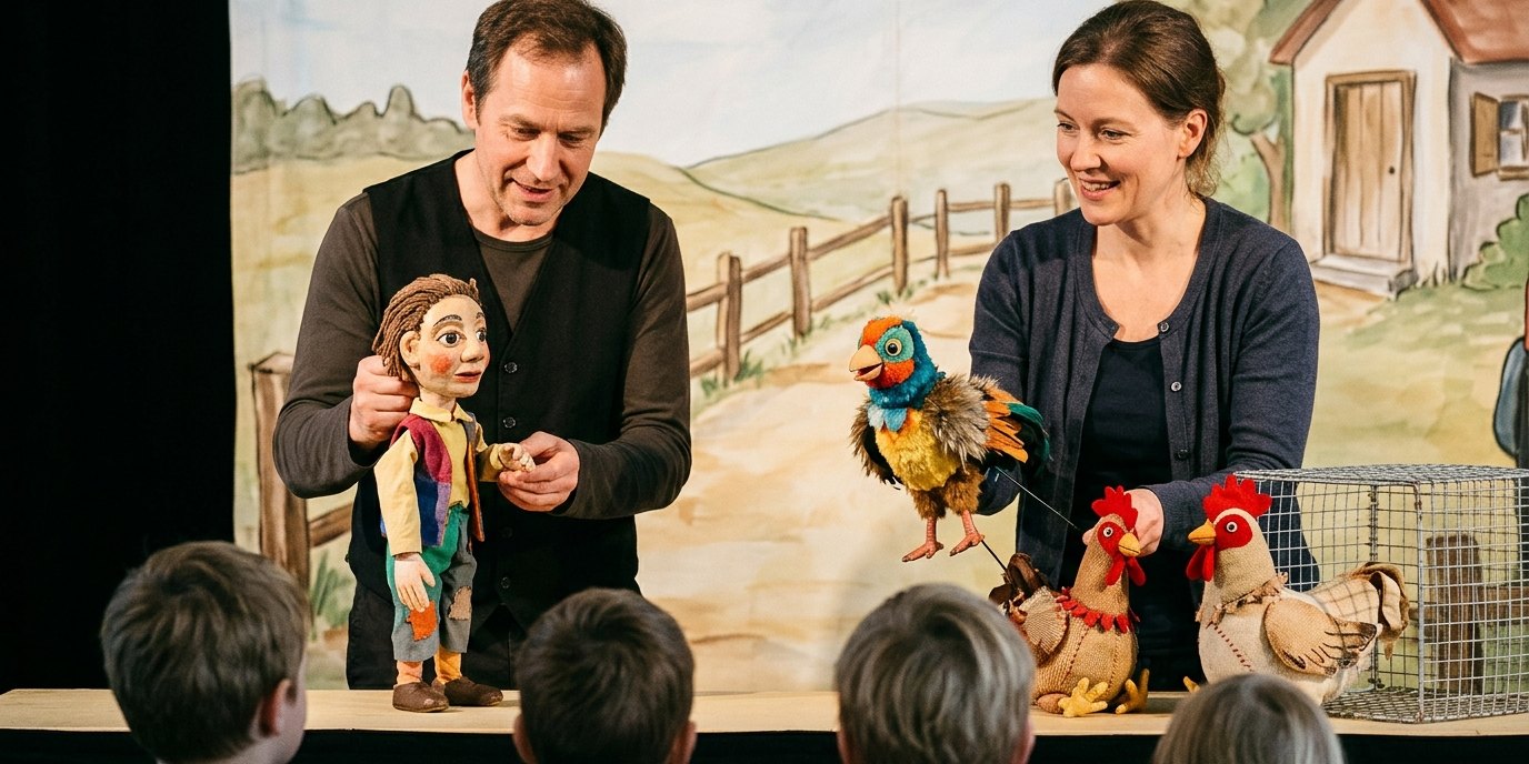 AI-generated image: Play “The Eagle Who Didn't Want to Fly” — Fliegendes Theater