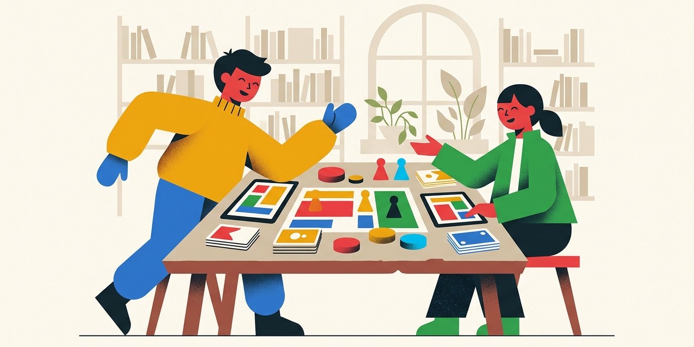 Illustration: Games café “PhantastischeSpielwelten” — Egon-Erwin-Kisch-Bibliothek
