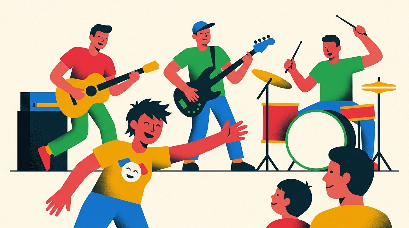 Illustration: Neujahrskonzert „Suli Puschban & Band“ — ATZE Musiktheater