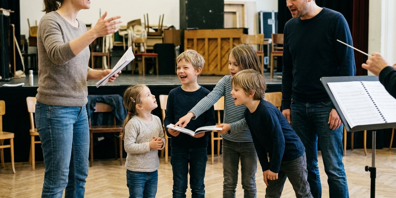 AI-generated image: Singing workshop “Die Fledermaus für Kinder” — Staatsoper Unter den Linden
