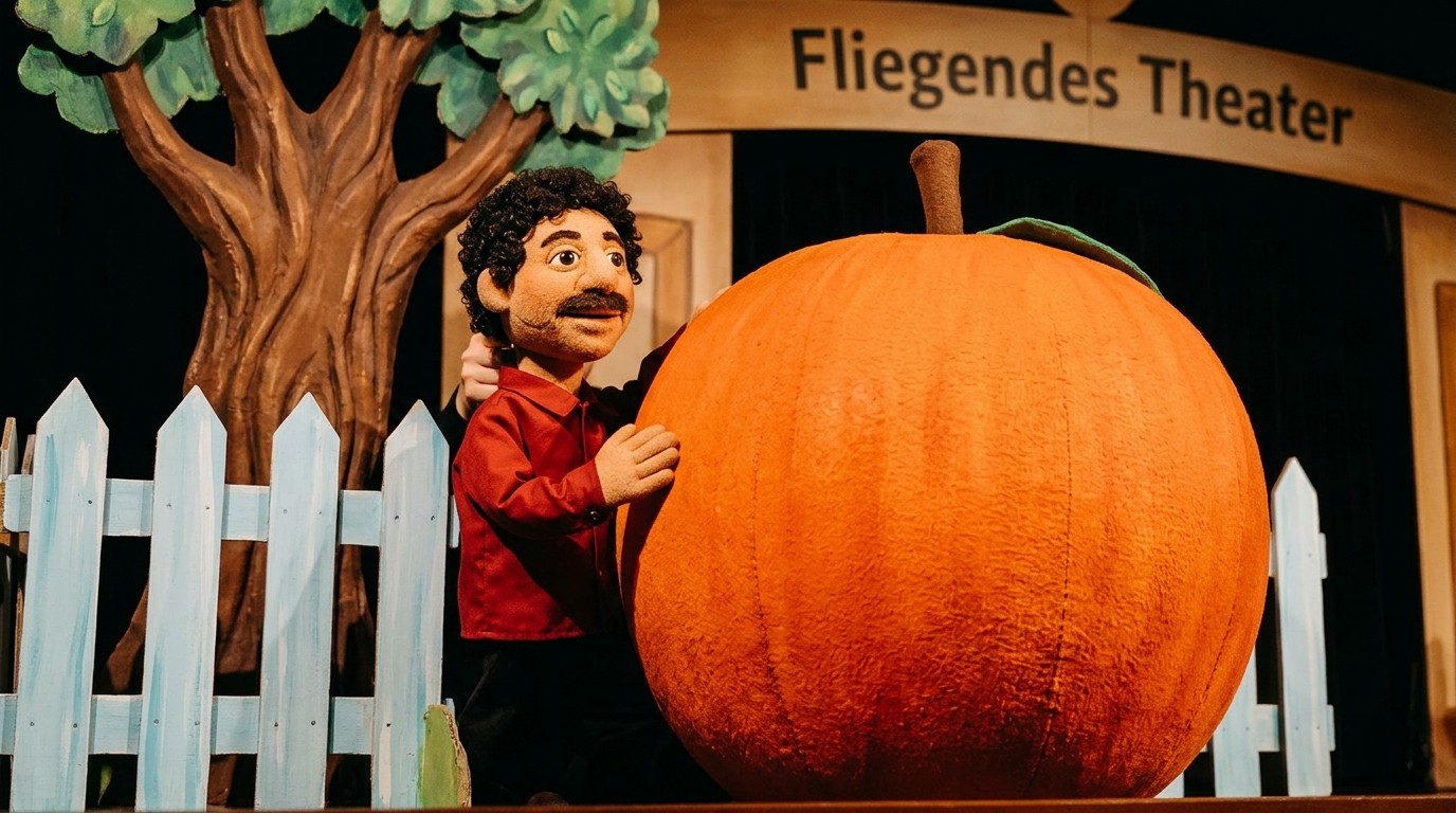 AI-generated image: Puppet show “A Story About Wishing” — Fliegendes Theater