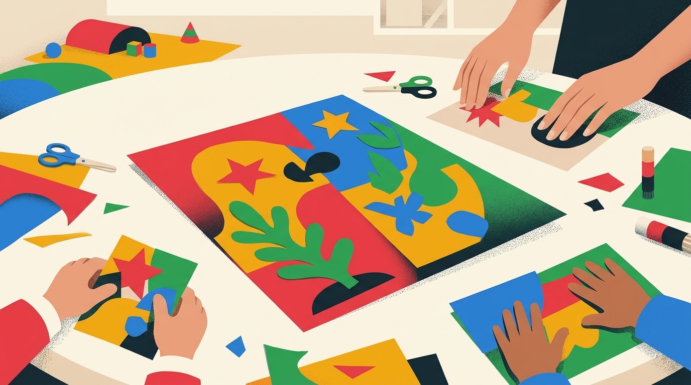 Illustration: Drop-in meetup with crafts — Familienzentrum groß und KLEIN