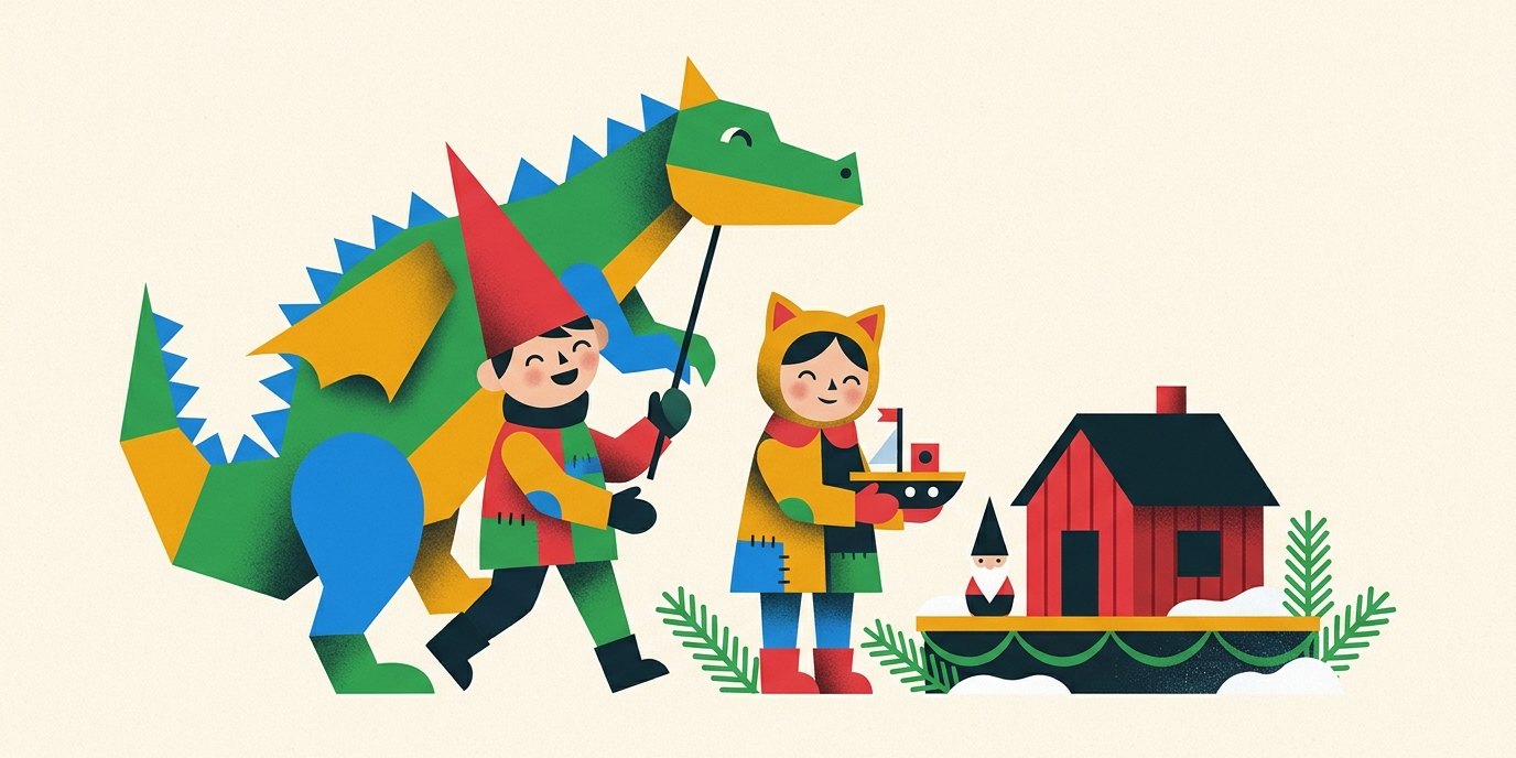 Illustration: Play “New Year Journey with Pettson and Findus” — Theatre Pool