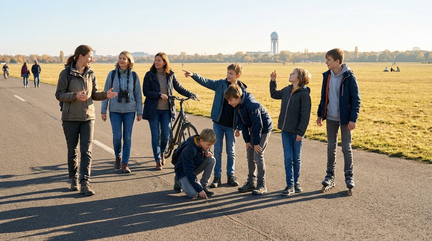 AI-generated image: Guided tour (English): Tempelhofer Feld — Tempelhofer Feld