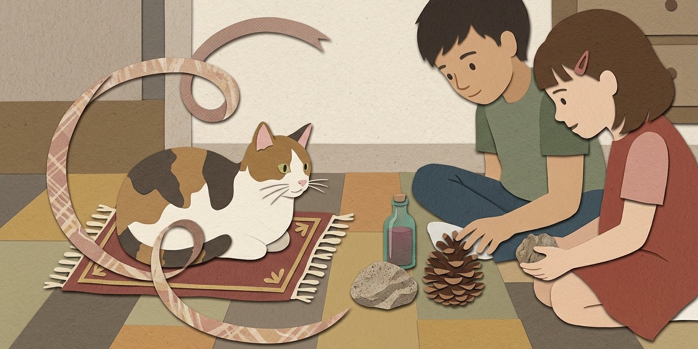 Illustration: Play session “Once Upon an Object” — Totschka — Bilingual Children's Library