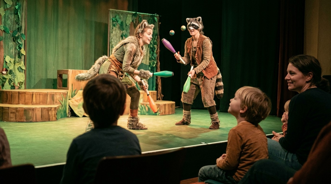 AI-generated image: Play “Wolfswege” — Zebrano-Theater