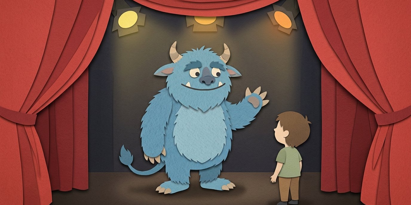 Illustration: Puppet show “Der Grolltroll” — Bibliothek im Märkischen Viertel