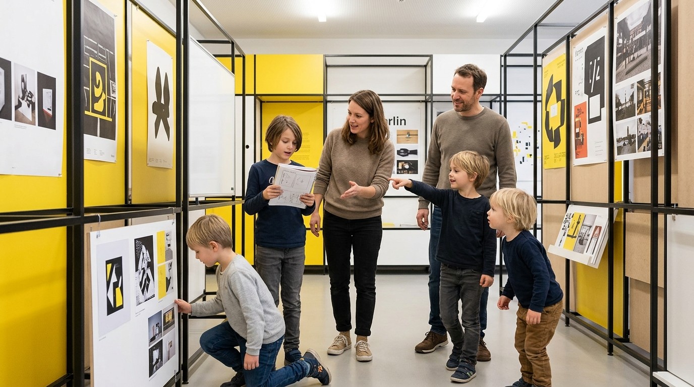 AI-generated image: Guided tour “Tracing Design in Berlin” — Werkbundarchiv - Museum der Dinge