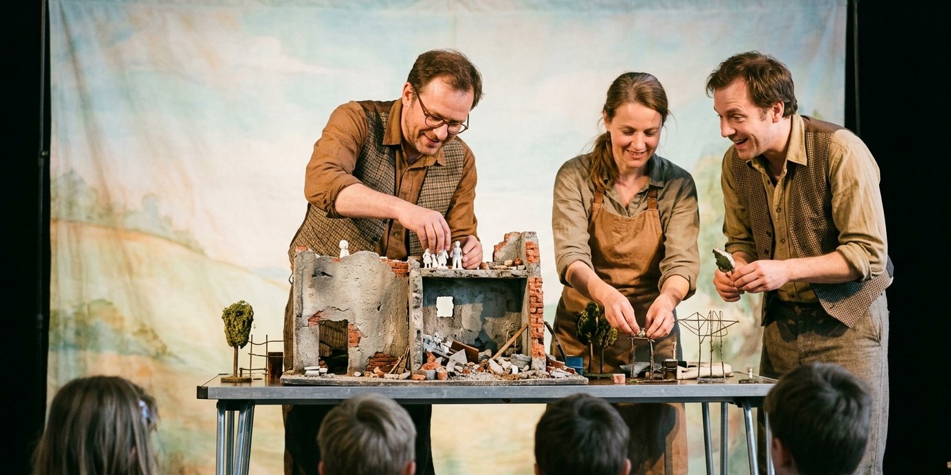 AI-generated image: Puppet show “Transport: Frontline” — Schaubude Berlin