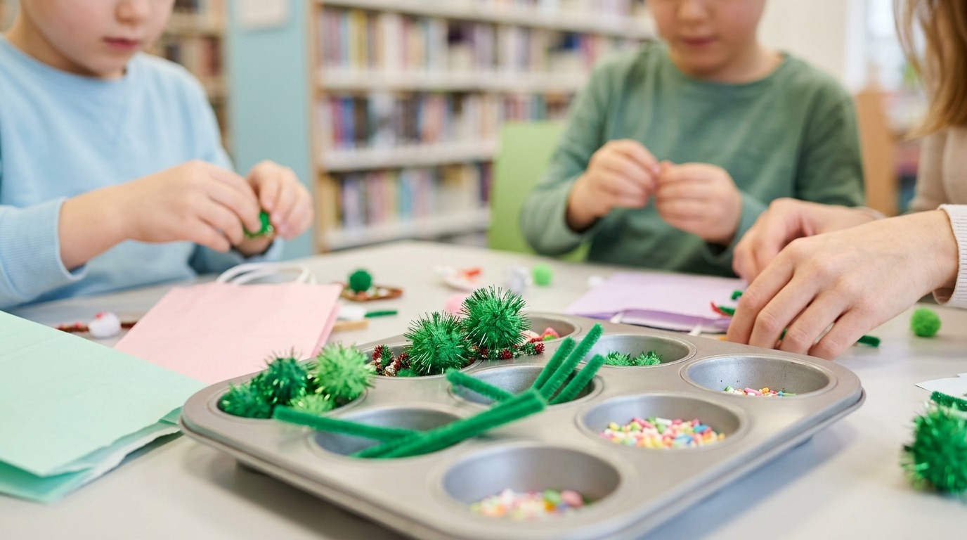 AI-generated image: Christmas crafts — Ingeborg-Drewitz-Bibliothek