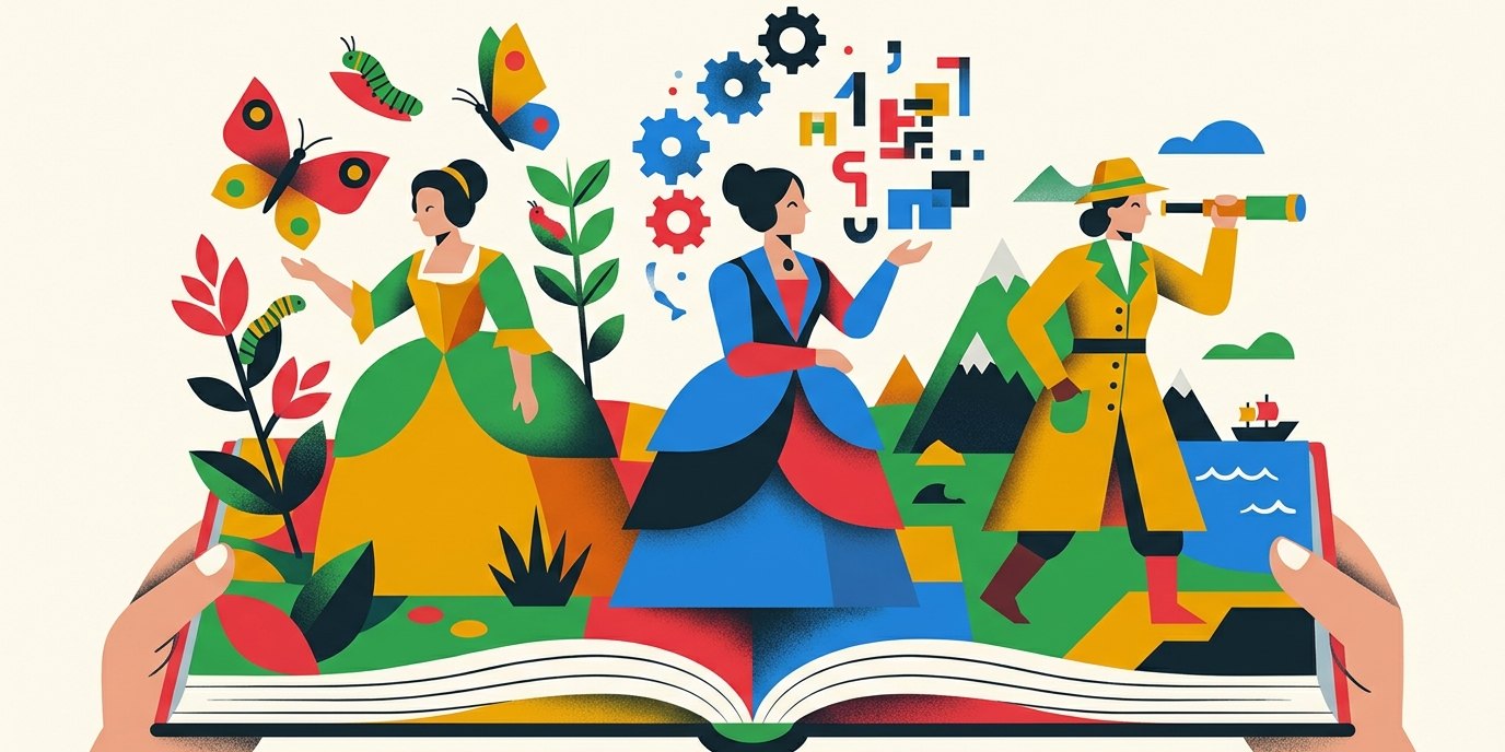 Illustration: Reading “Ida, Ada and Sibylla” — Humboldt Forum im Berliner Schloss