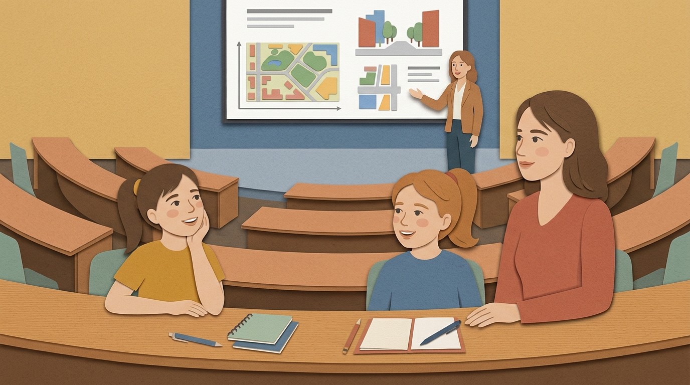 Illustration: Vorlesung „KinderUni Lichtenberg: Platz da!“ — Hochschule für Technik und Wirtschaft (HTW Berlin)