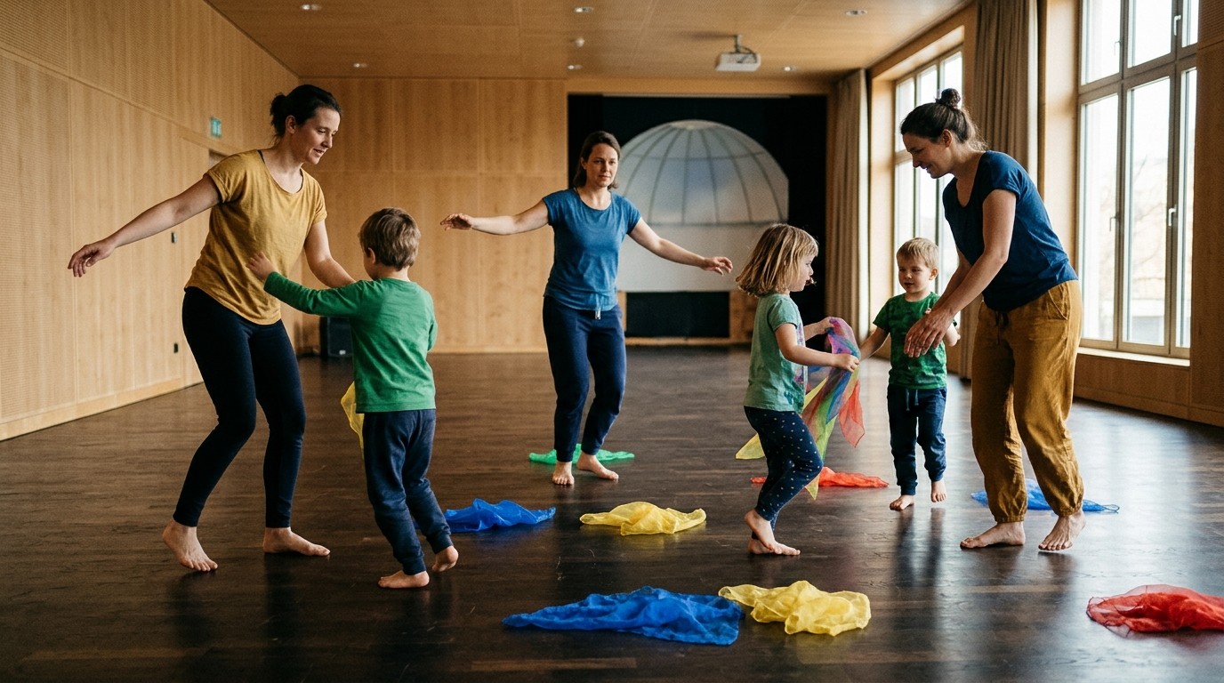 AI-generated image: Workshop “Play Flow & Water Swirl” — exploratorium berlin