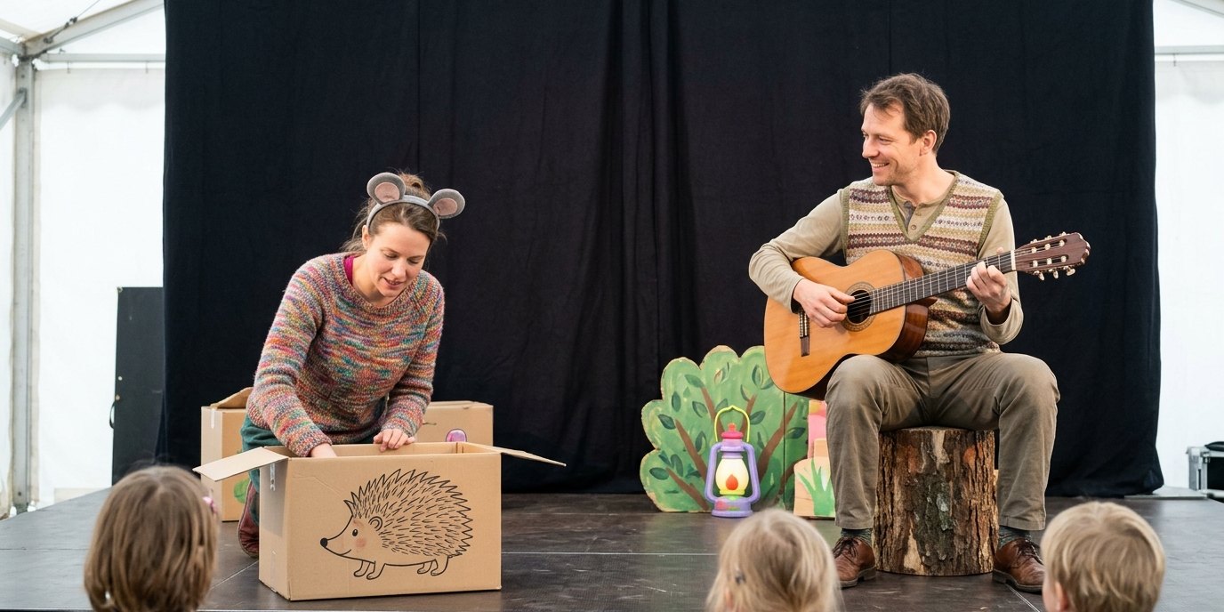 AI-generated image: Musical story “Da Sein” — ATZE Musiktheater