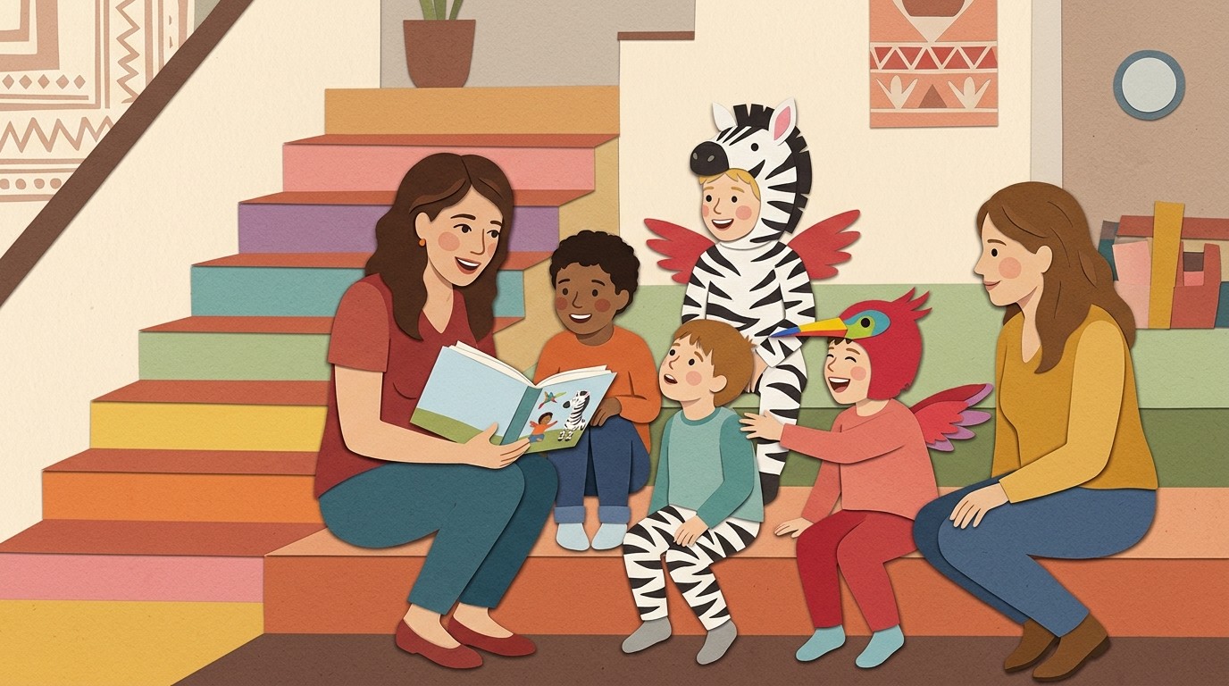 Иллюстрация: Чтение «Das Zebra und der Kolibri» — Kulturhaus Karlshorst