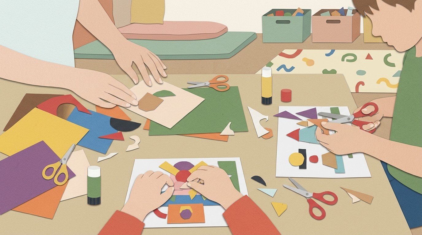 Illustration: Kreativangebot — Familienzentrum „Kleine Oranke“