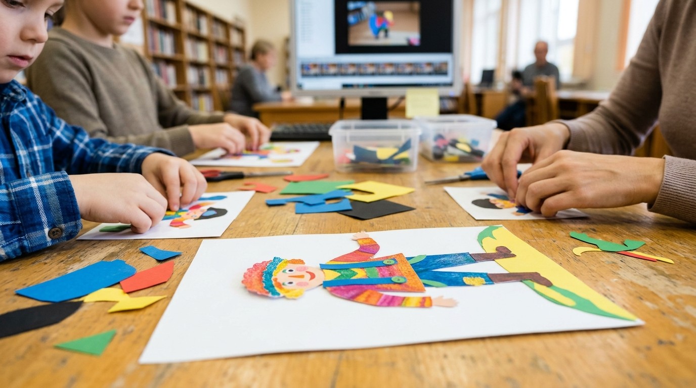 AI-generated image: Animation workshop “Trickmisch” — Bibliothek im Märkischen Viertel