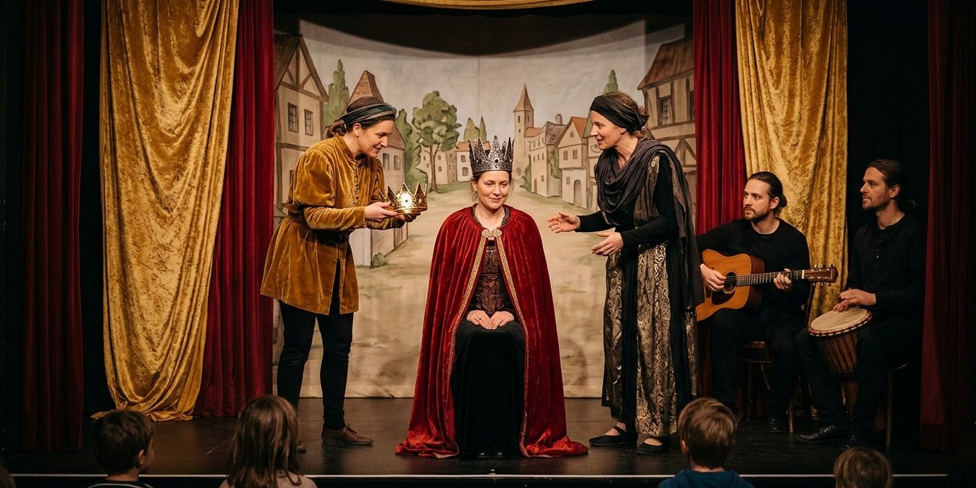 AI-generated image: Fairy tale concert “The Brave Little Tailor” — ATZE Musiktheater