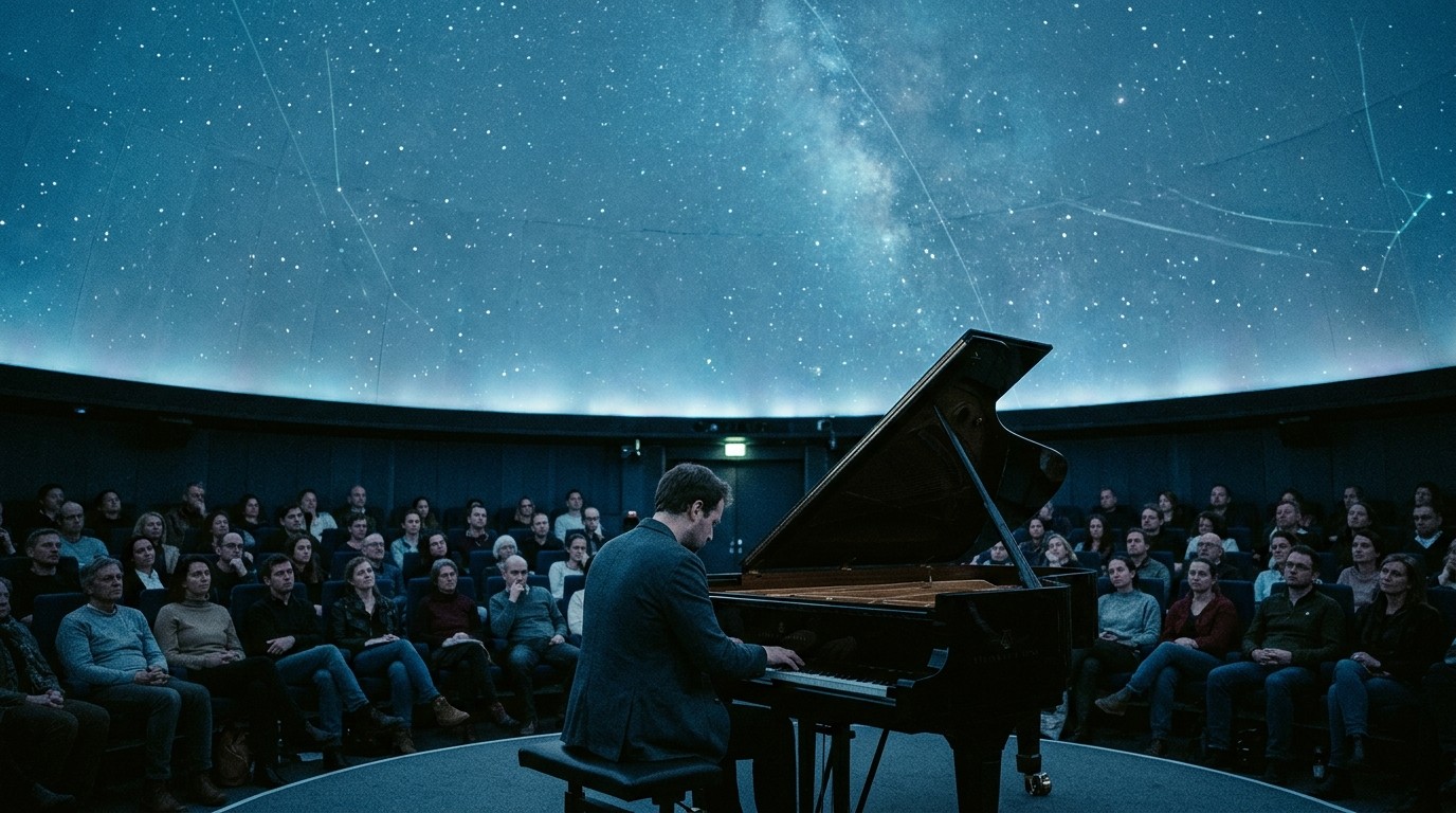 AI-generated image: Concert: Federico Albanese — Zeiss-Großplanetarium