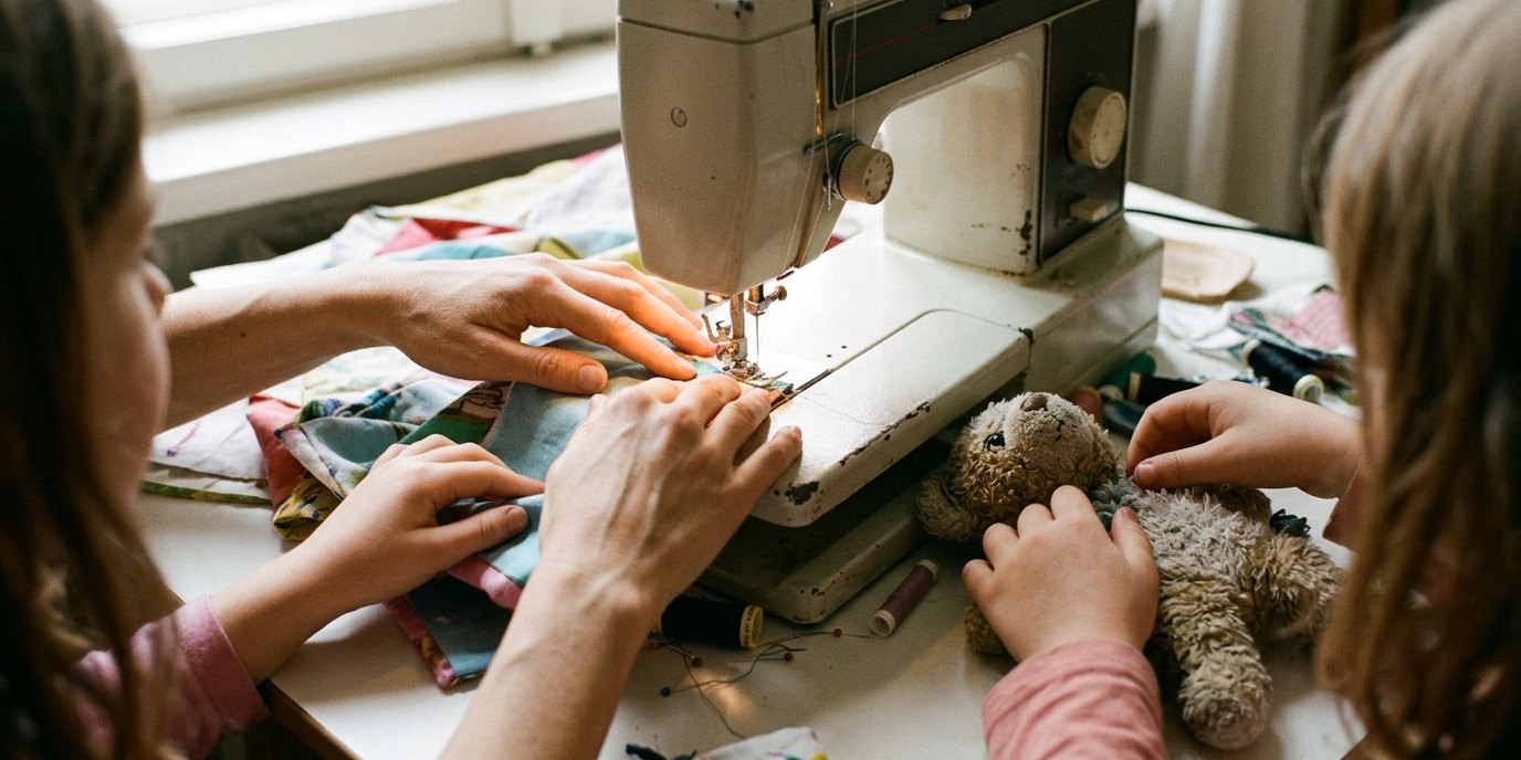 AI-generated image: Sewing project — Jugendclub Lindenhof