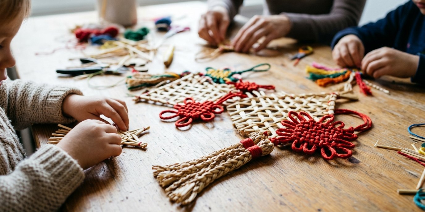 AI-generated image: Straw craft workshop — Stadtteilbibliothek Karow