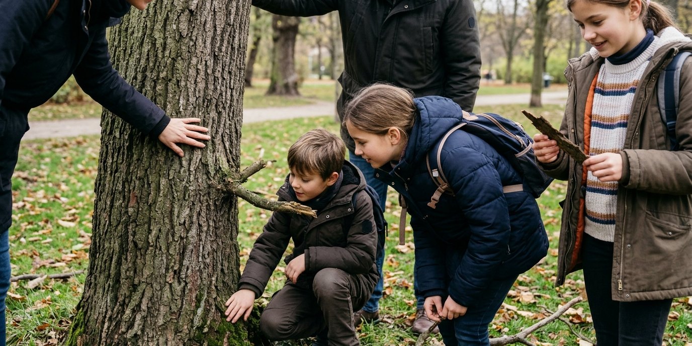 AI-generated image: Guided tour: what sleeping trees teach us — Mauerpark / Eingang