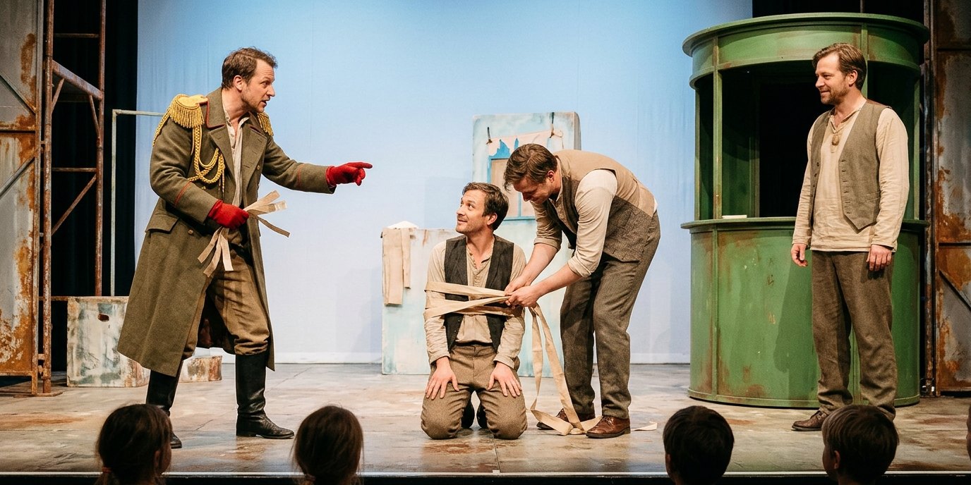 KI-generiertes Bild: Musikalische Erzählung „Der Hauptmann von Köpenick“ — ATZE Musiktheater