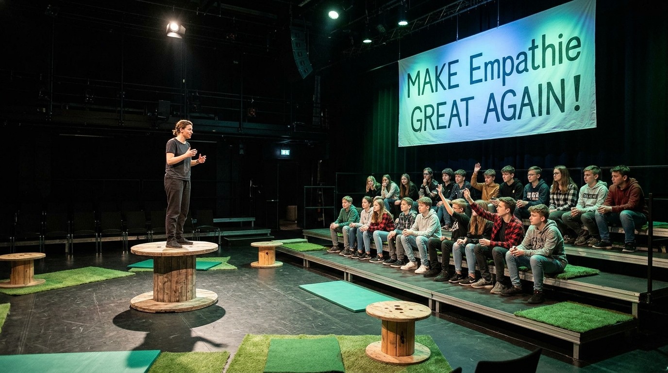 AI-generated image: Interactive performance “Govern Yourselves!” — Theater an der Parkaue