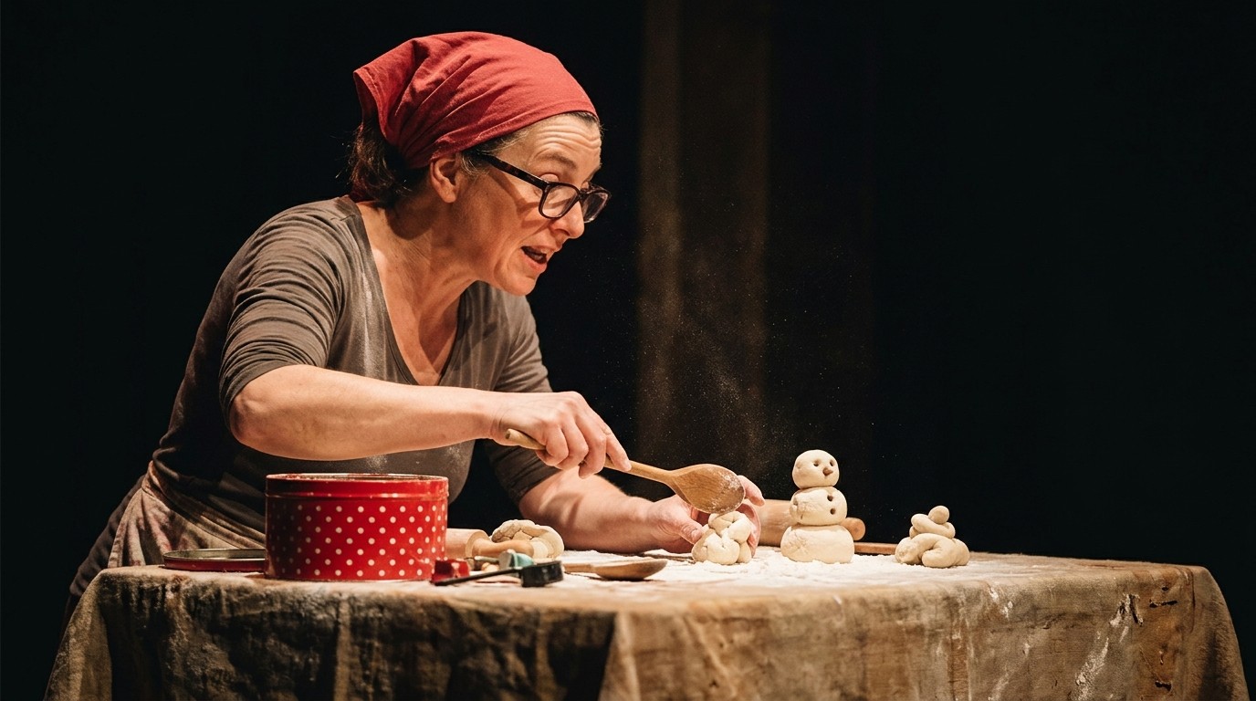 AI-generated image: Storytelling show “Frau Holle” — Brotfabrik