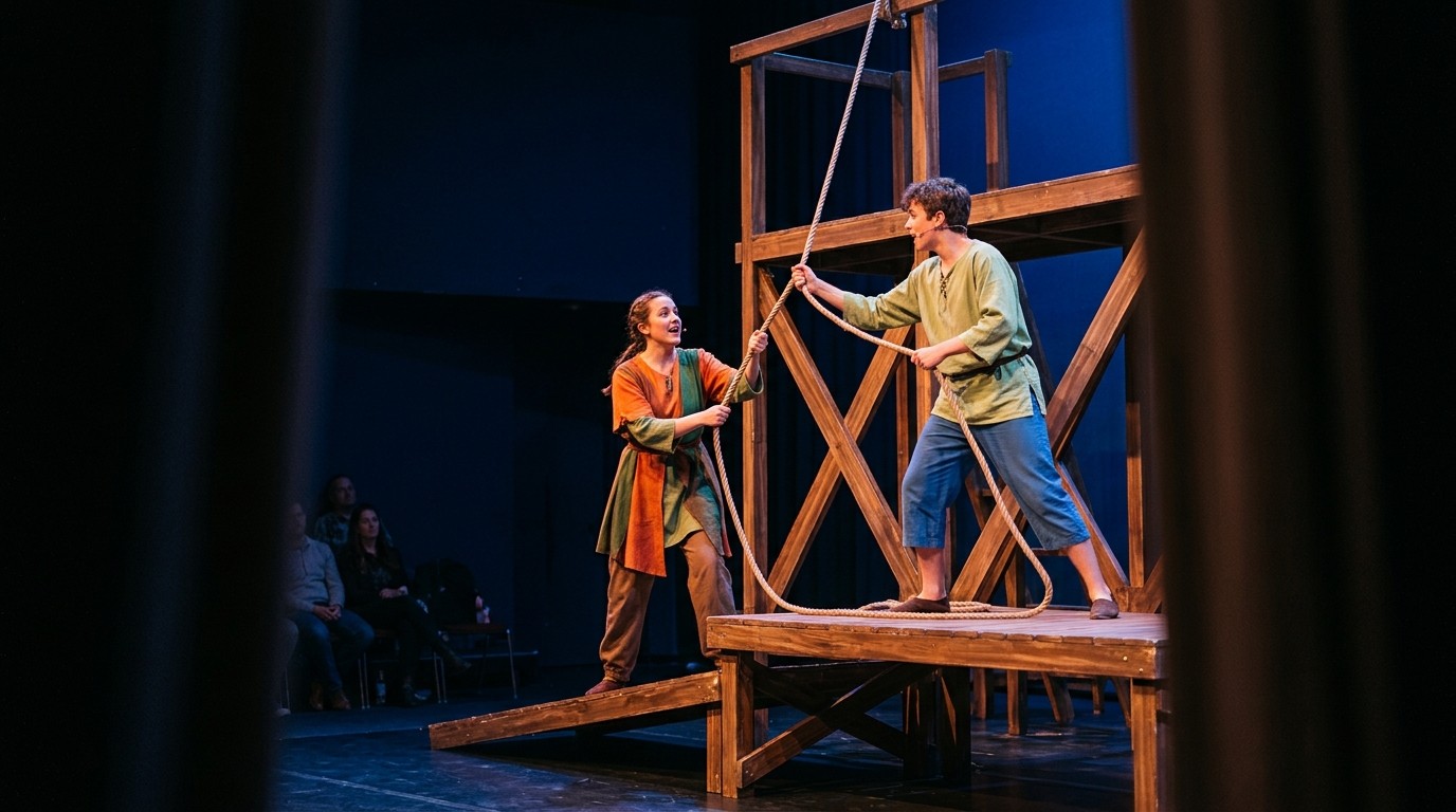 AI-generated image: Musical “Ronja the Robber's Daughter” — ATZE Musiktheater