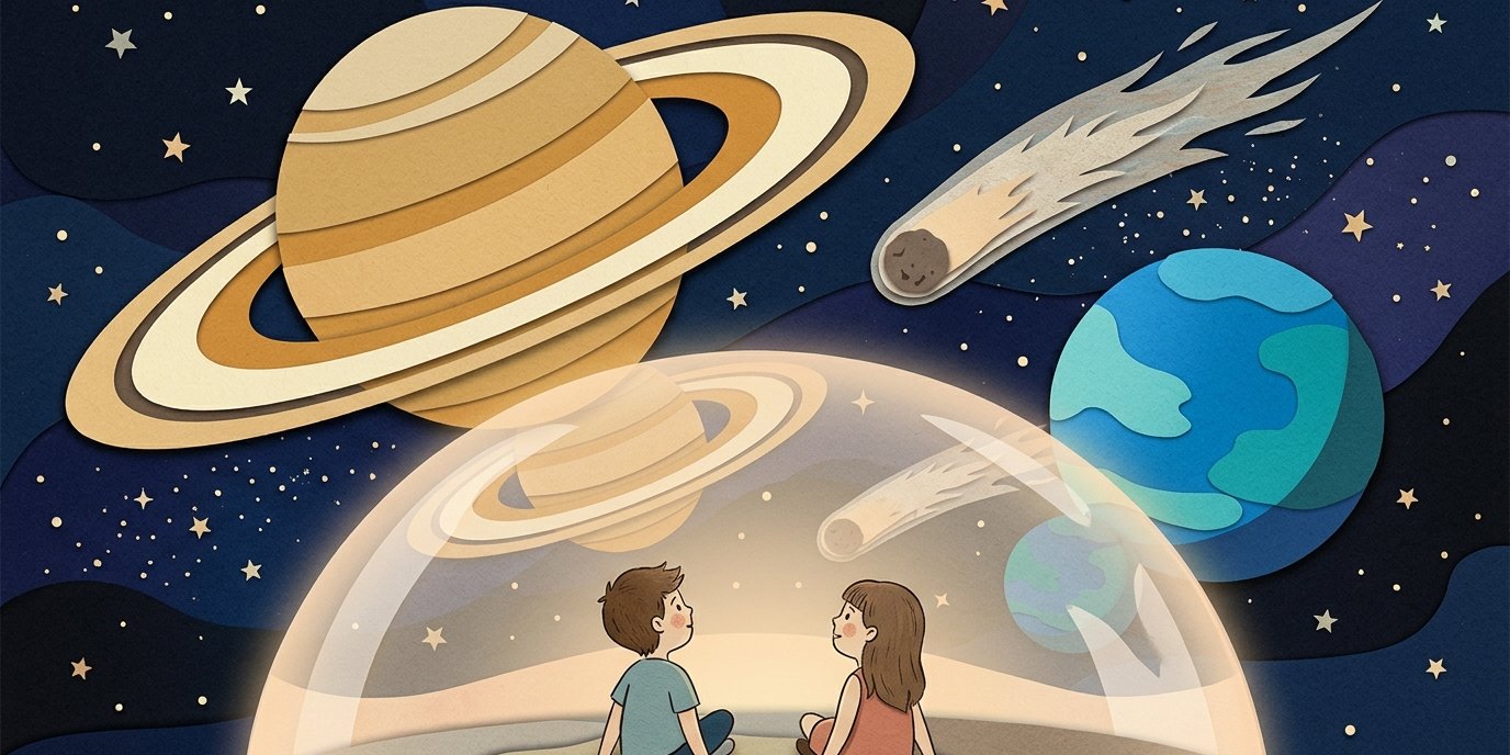 Иллюстрация: Шоу планетария «Путешествие по планетам для детей» — URANIA - Planetarium