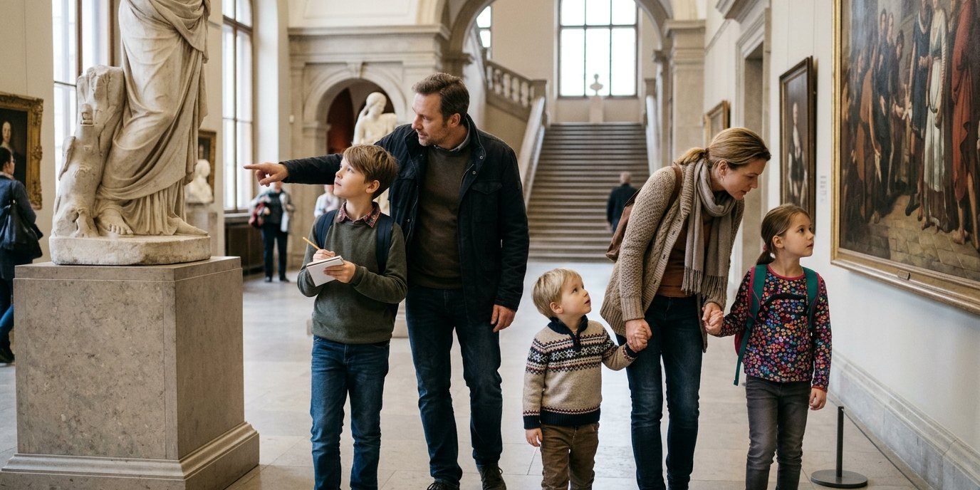 AI-generated image: Discoveries in the Old National Gallery — Alte Nationalgalerie