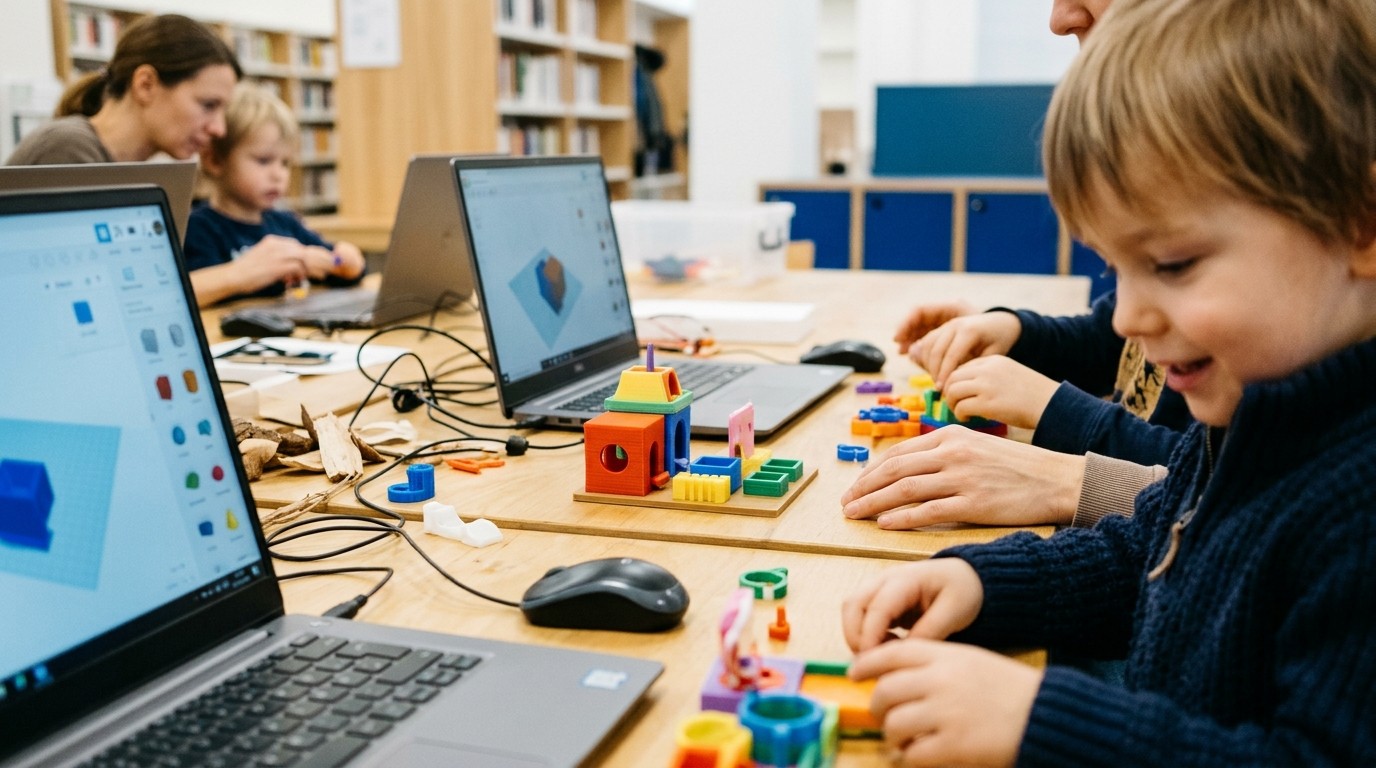Изображение, созданное ИИ: 3D-моделирование в Tinkercad — Humboldt-Bibliothek