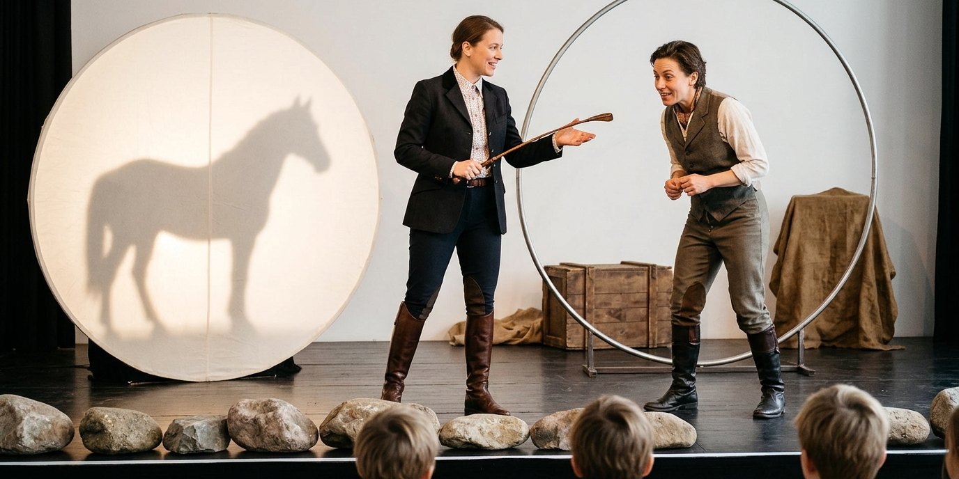 KI-generiertes Bild: Musiktheater „Hans im Glück“ — ATZE Musiktheater