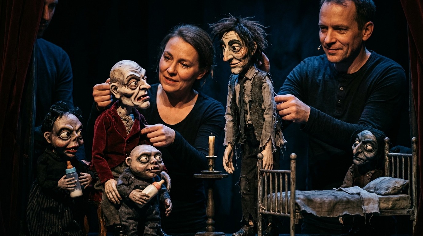 AI-generated image: Play “The Ice-Cold Little Hand” — Das Weite Theater