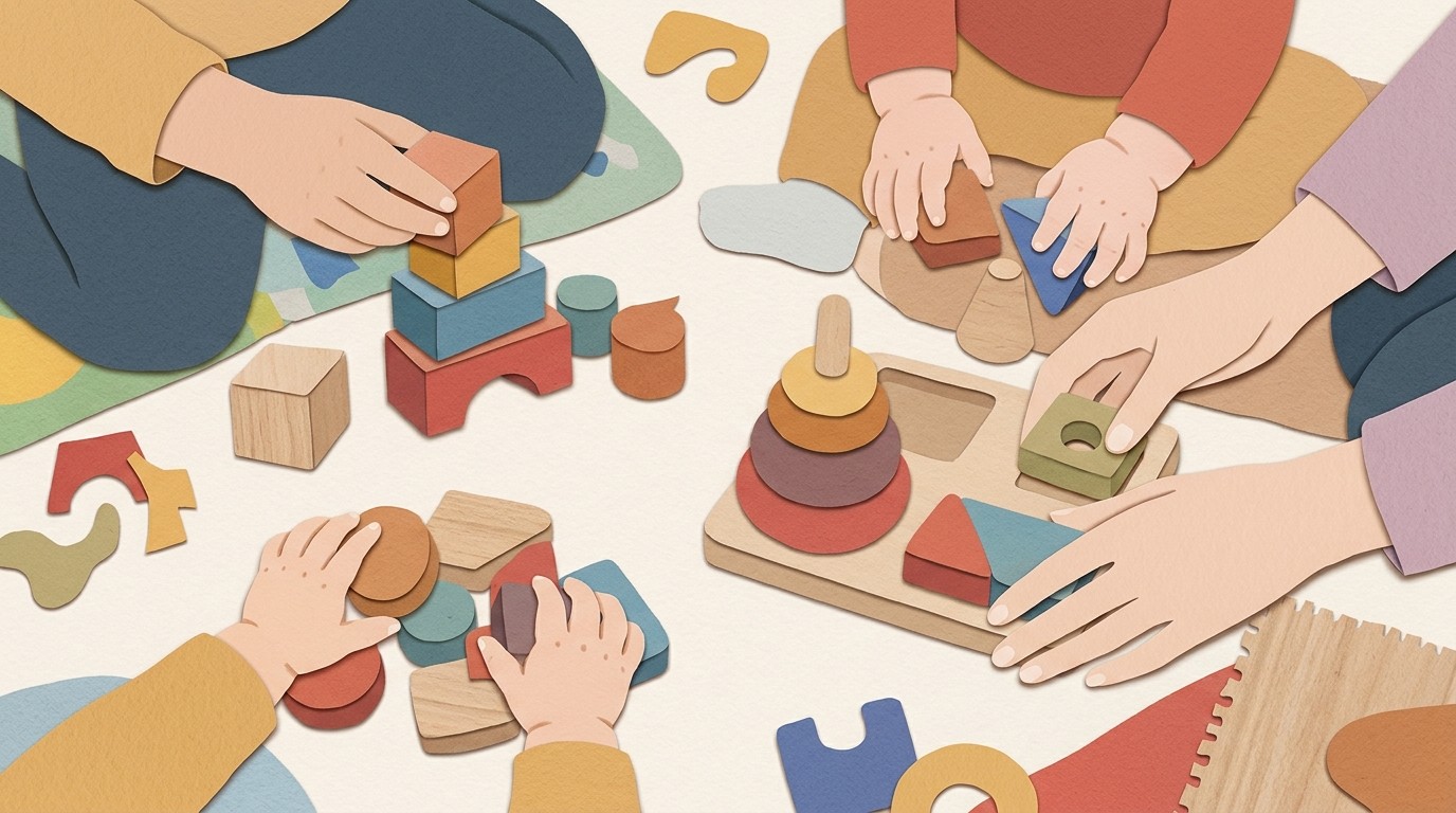 Illustration: Open play group — Familienzentrum Vielfalt