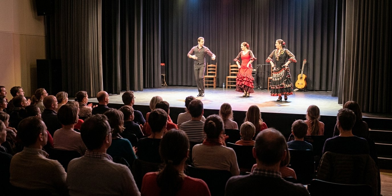 Изображение, созданное ИИ: Noche Flamenca — Fliegendes Theater