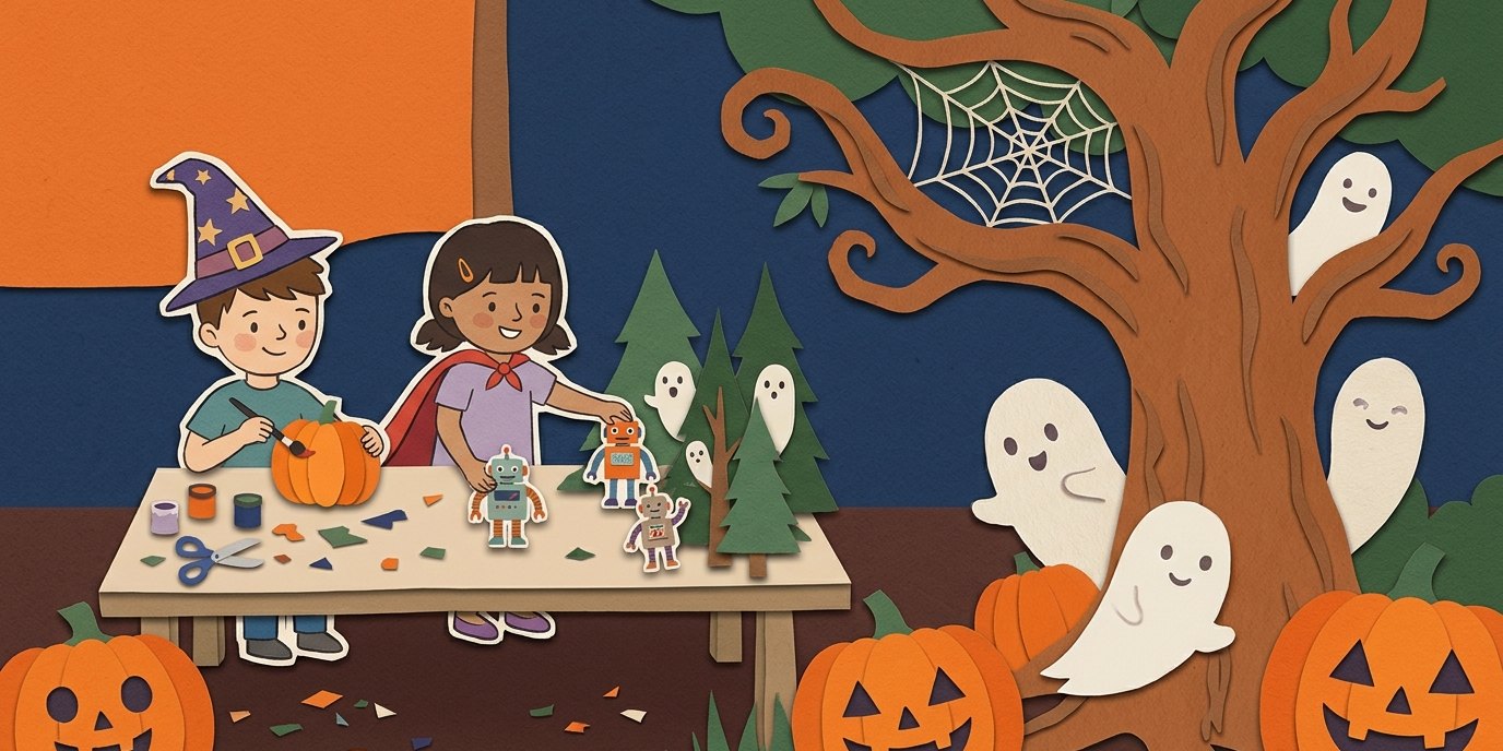 Illustration: Halloween party — Gottfried-Benn-Bibliothek