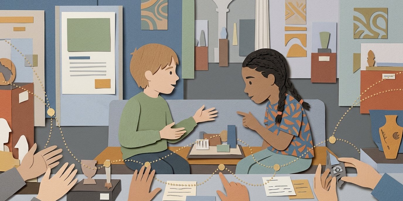 Illustration: Konferenz „Kuratieren“ — Humboldt Forum im Berliner Schloss