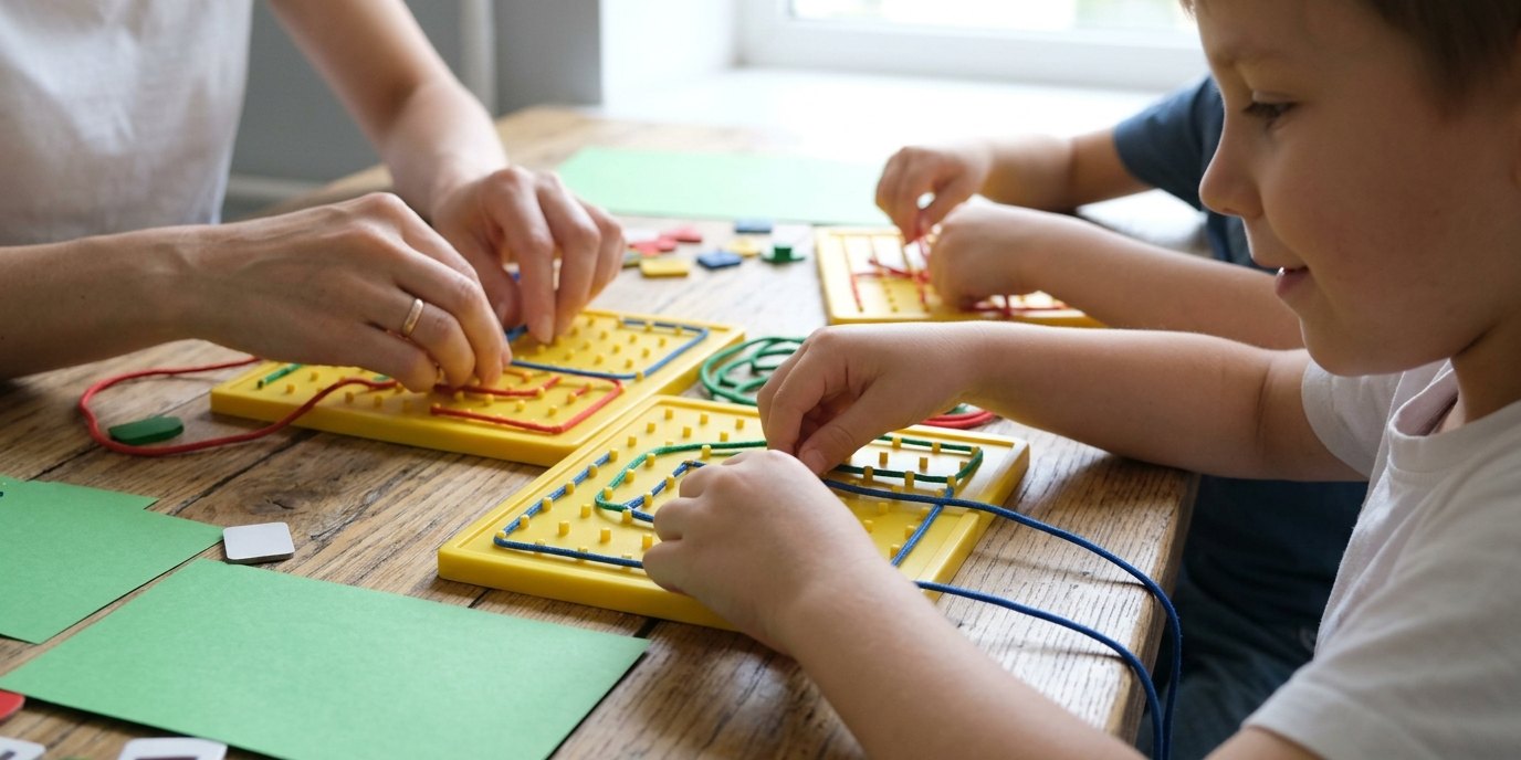 AI-generated image: Board game meetup — Eberhard-Alexander-Burgh-Bibliothek