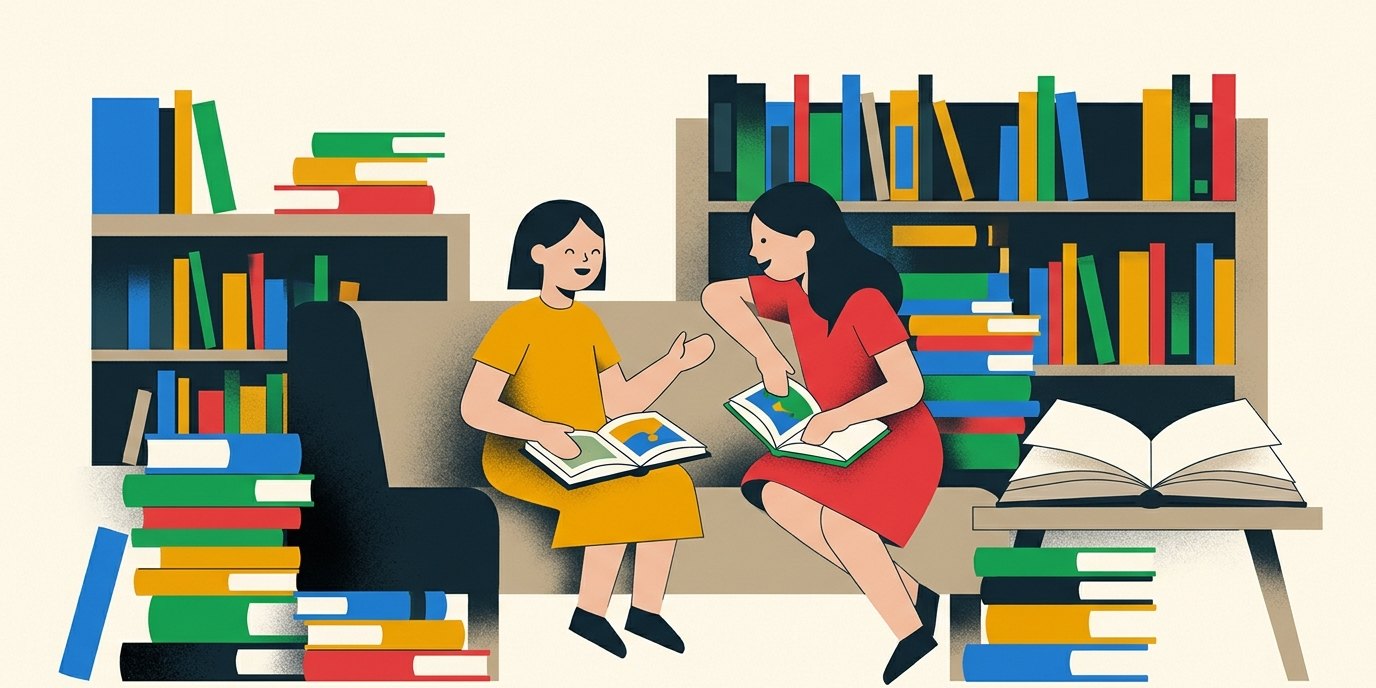 Иллюстрация: Книжный клуб для девочек «Чернильное сердечко» — Totschka — Bilingual Children's Library