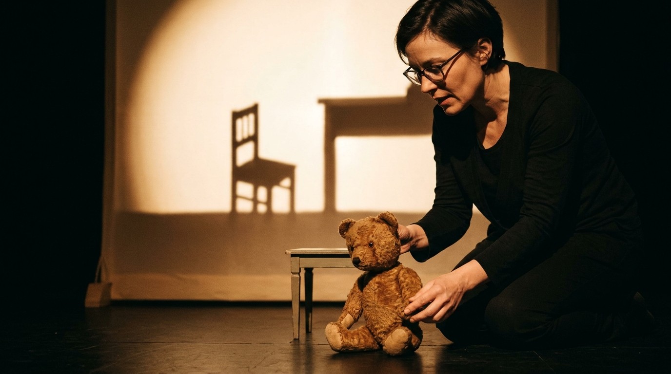 Изображение, созданное ИИ: Документальный спектакль «Bär» — GRIPS Theater Podewil