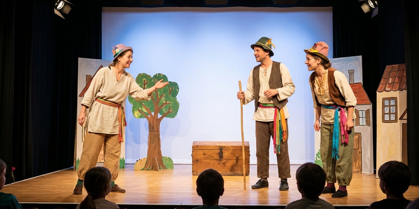 AI-generated image: Improv show “Marianne 36” — Fliegendes Theater