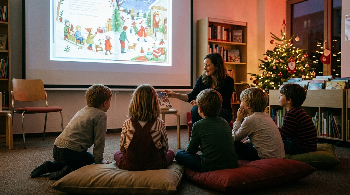 AI-generated image: Picture book cinema: St. Nicholas special — Ingeborg-Drewitz-Bibliothek