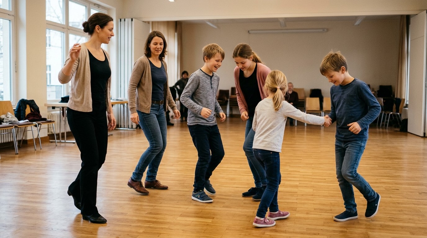 Изображение, созданное ИИ: Придворный танец — Stadtteilzentrum Schöneberg