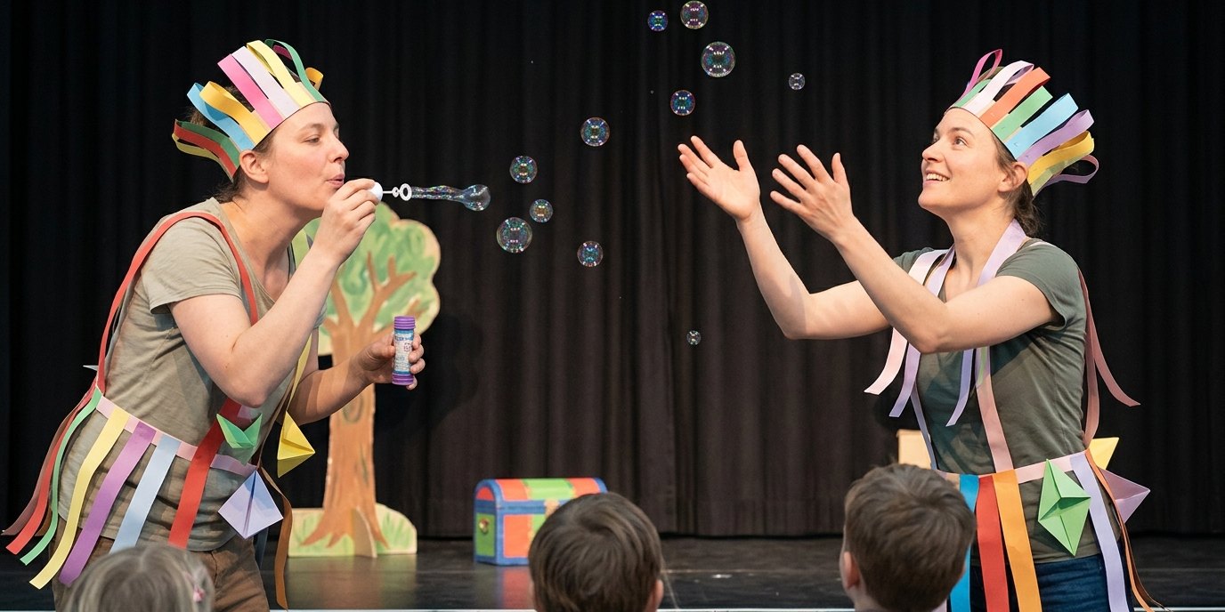 AI-generated image: Musical tale “The Little I Am Me” — ATZE Musiktheater