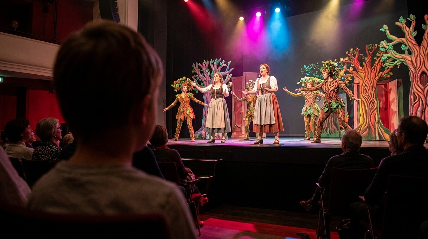 AI-generated image: Opera “Hansel and Gretel” — Komische Oper Berlin im Schillertheater