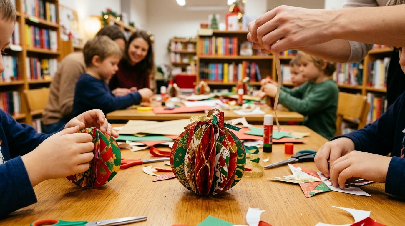AI-generated image: Craft workshop “Tree decorations” — Mark-Twain-Bibliothek