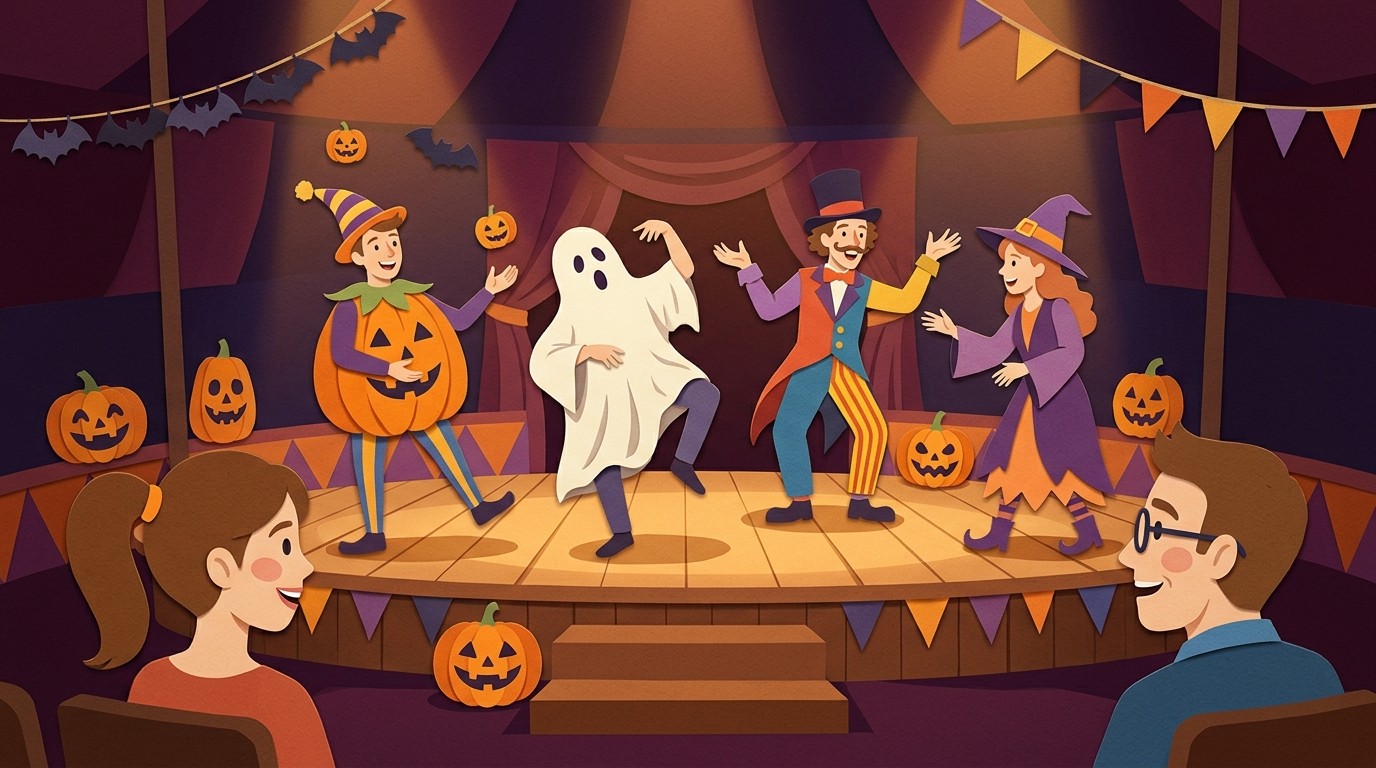 Illustration: Halloween show — Zirkus Mond