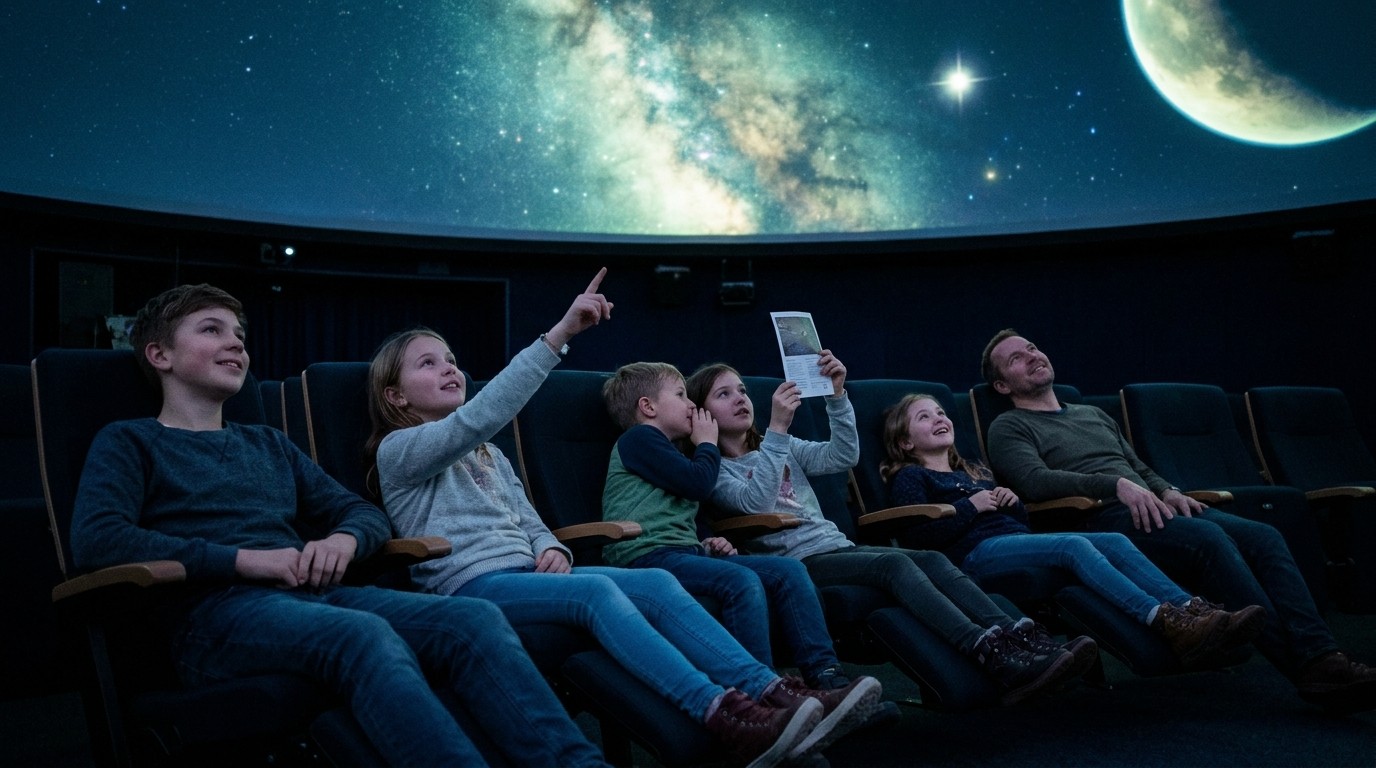 AI-generated image: Recording “Christmas Oratorio”, cantatas I–III — Zeiss-Großplanetarium